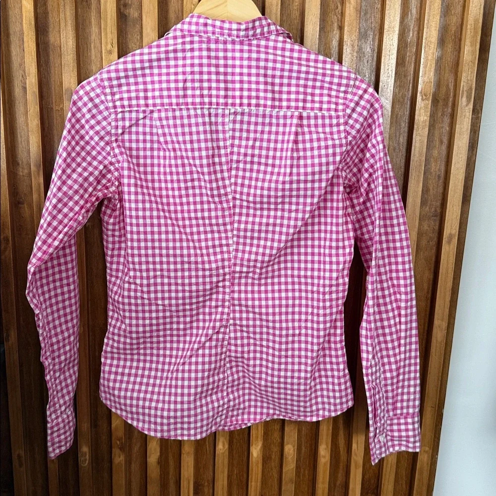 Frank & Eileen Multi Pink Gingham Signature Crinkle. Size S - Picture 4 of 9